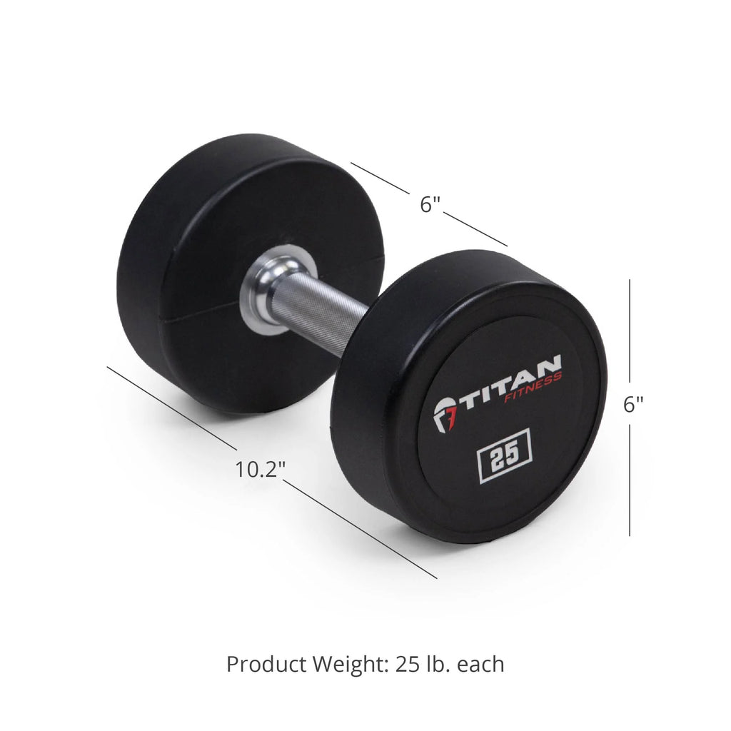 25 lb. Pair Round Urethane Dumbbells J709166