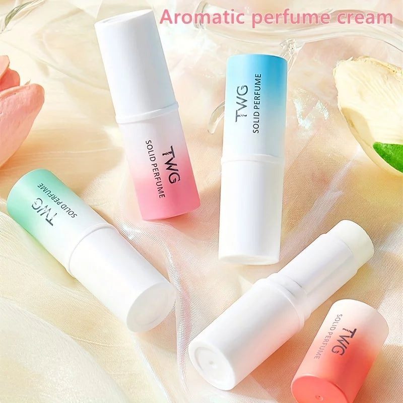 Solid Perfume Balm Sets Cedar Jasmine Tea White Peach Milk Cream Oolong Scent D94854
