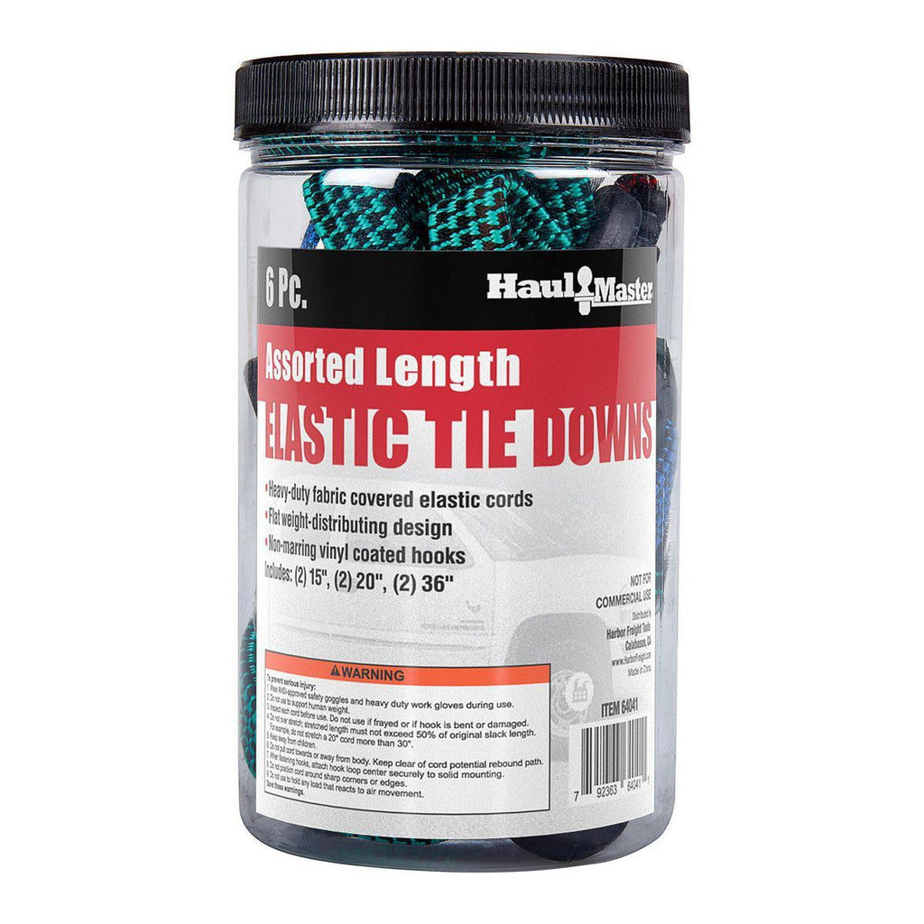 Elastic Tie Downs, 6-Piece O213896