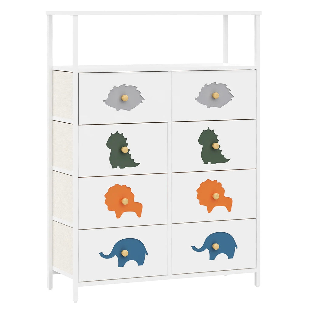 White 6 Drawer Kids Dresser with Shelf X6997