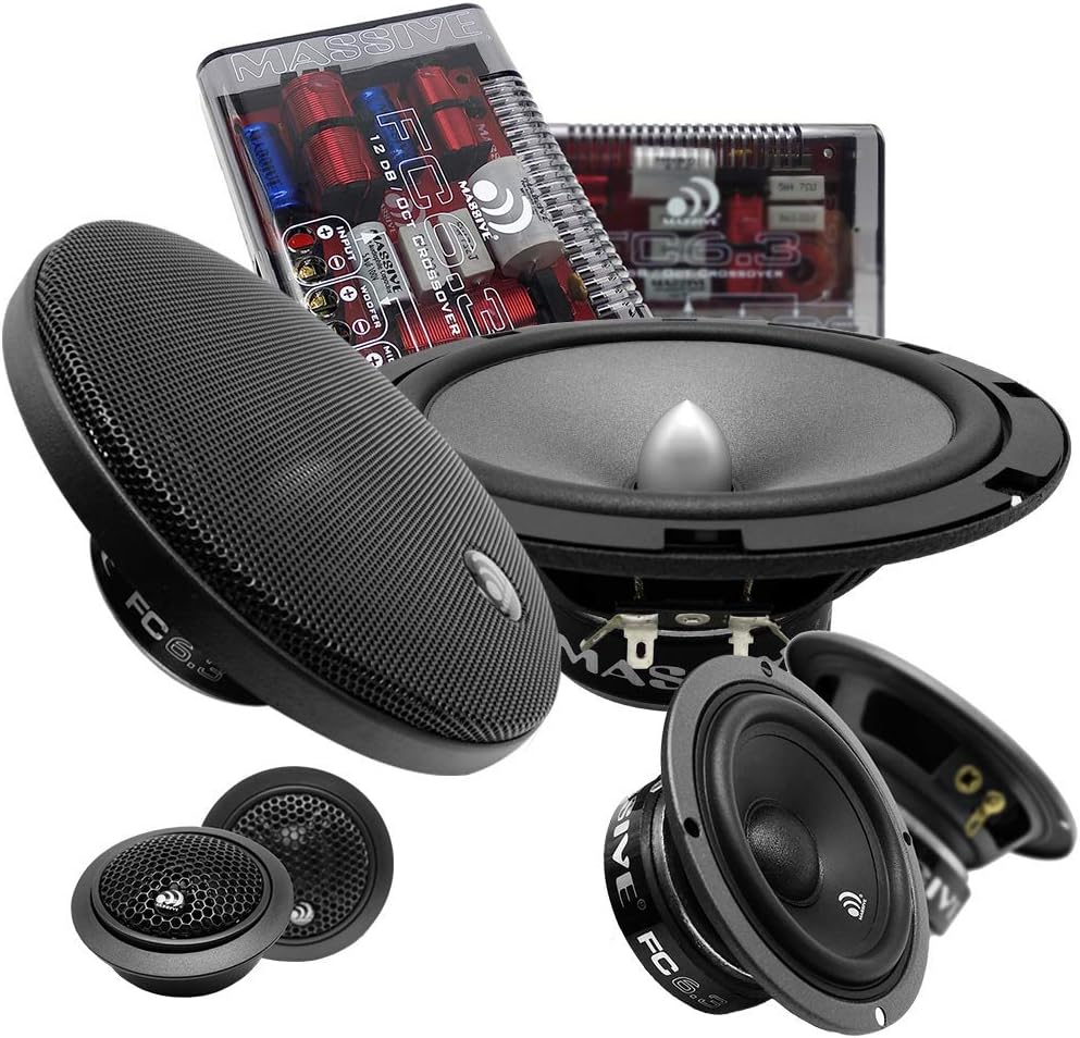 6.5 Inch 3-Way Component Kit Speakers, Pair D400844