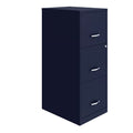 3-Drawer Metal Vertical File Cabinet with Lock in Navy I260