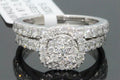 10K White Gold 2 Carat Real Diamond Bridal Set T9663