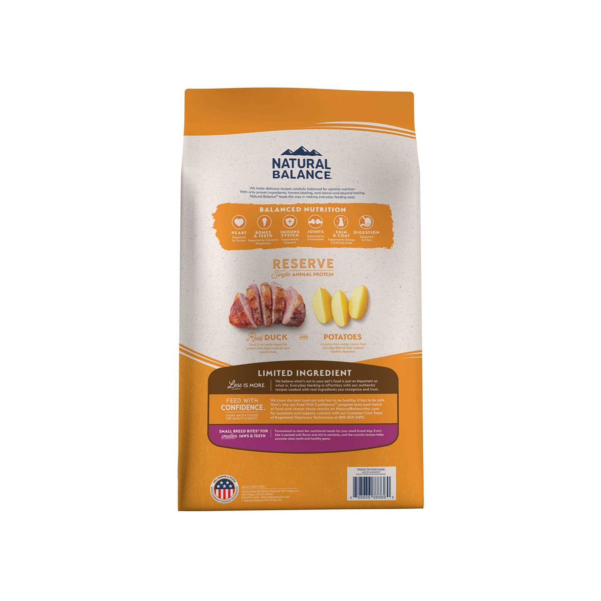 Limited Ingredient Duck & Potato Small Breed Dog Food H716301