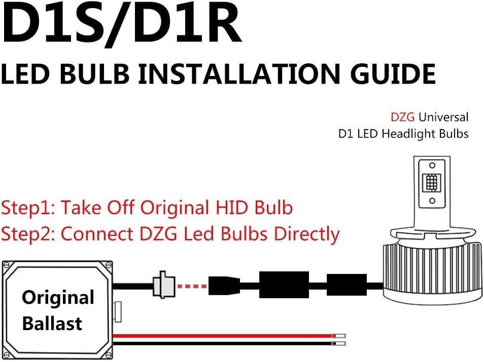 D1S D1R LED Headlight Bulb Conversion Kit, 1 Pair Pack of 2 B381