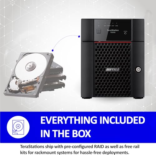 4-Bay 16TB Desktop NAS with Hard Drives Included E9301