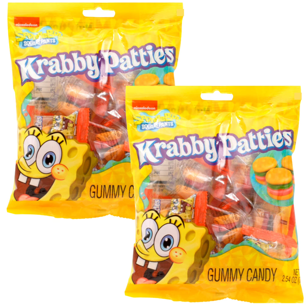 Gummy Krabby Patties Candy, 2.54 Ounce Bag, Set of 2 Y4633