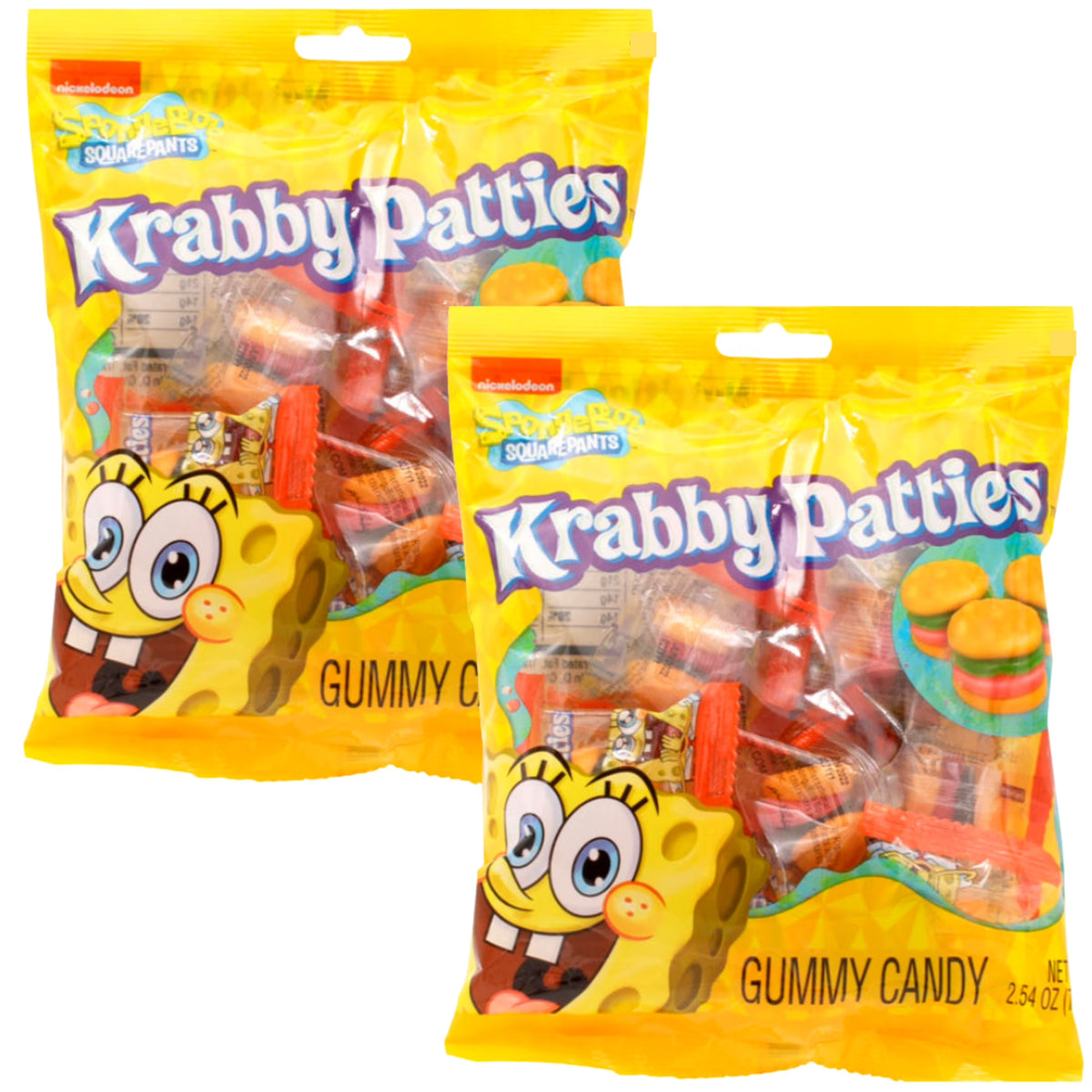 Gummy Krabby Patties Candy, 2.54 Ounce Bag, Set of 2 Y4633