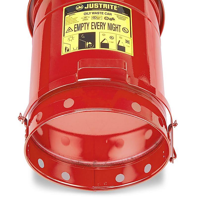 10 Gallon Red Oily Waste Can C577
