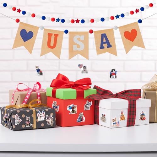 1000PCS Christmas Cat Stickers I185280