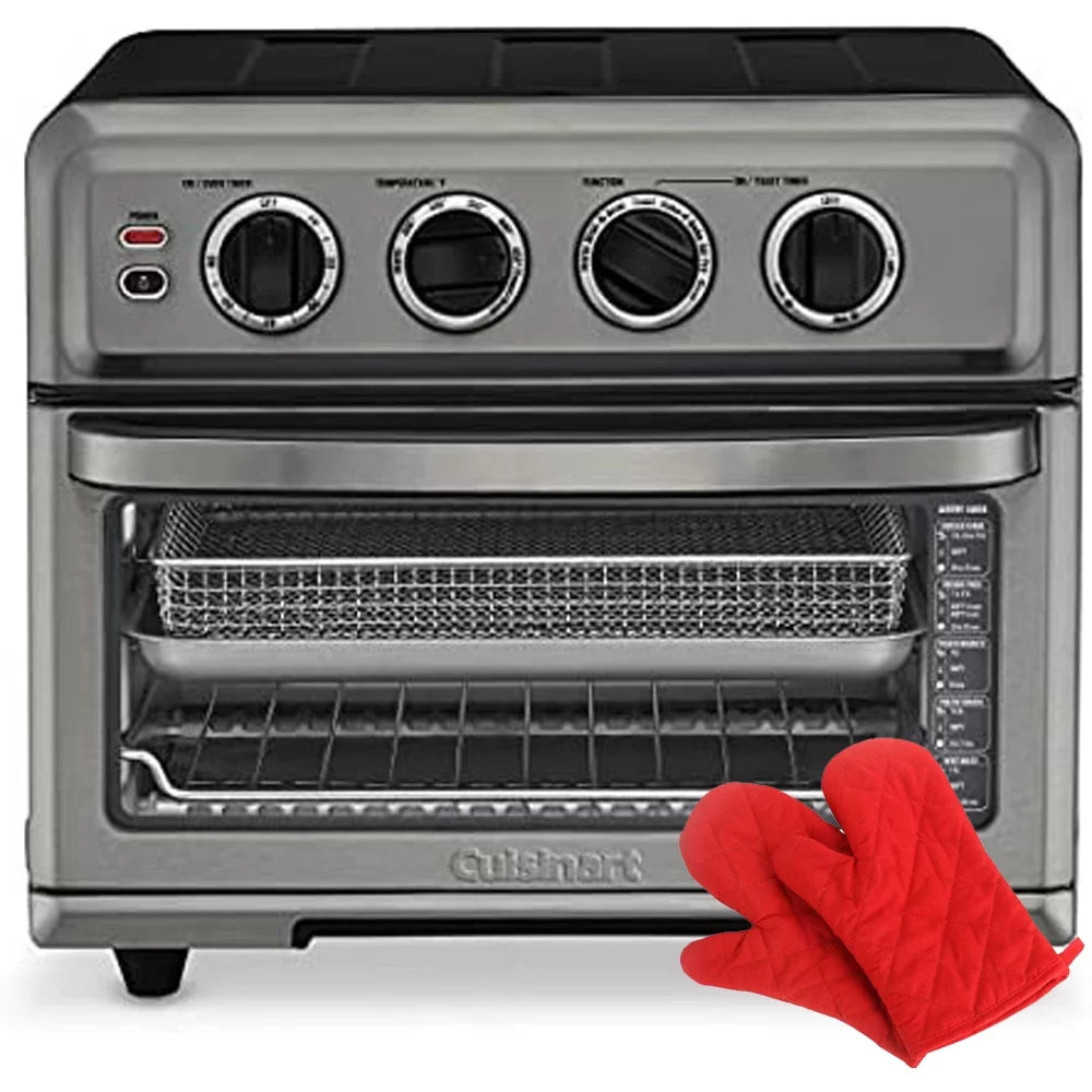 Black Stainless Steel AirFryer Toaster Oven with Grill E4066
