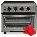 Black Stainless Steel AirFryer Toaster Oven with Grill E4066