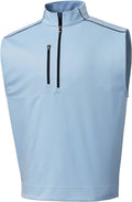 Blue Fog Heather Half Zip Vest L7444