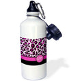 Hot Pink Black Leopard Print 21 oz Sports Water Bottle J94133