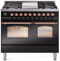 40 Dual Fuel Propane Gas Range in Black with Copper Trim P2458
