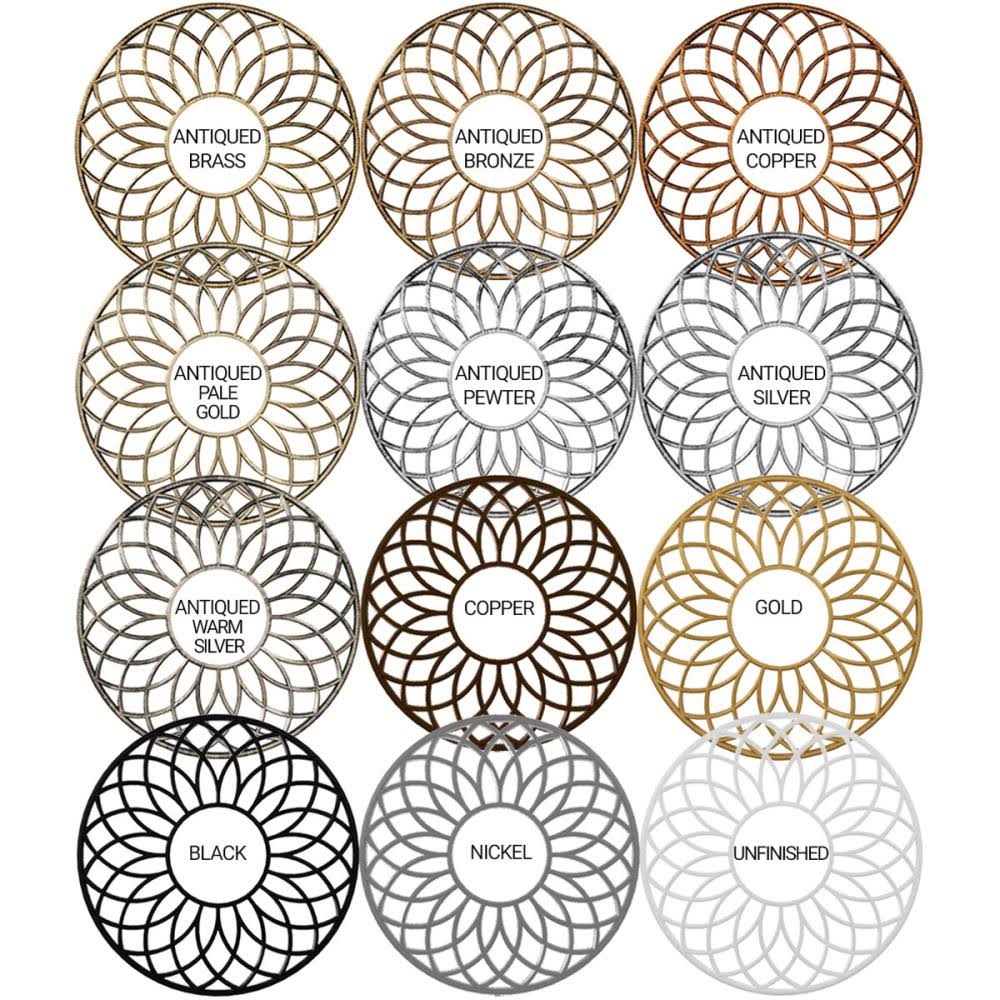 40x22OD x 17 1/8x22ID x 1x22P PVC Pierced Ceiling Medallion F891