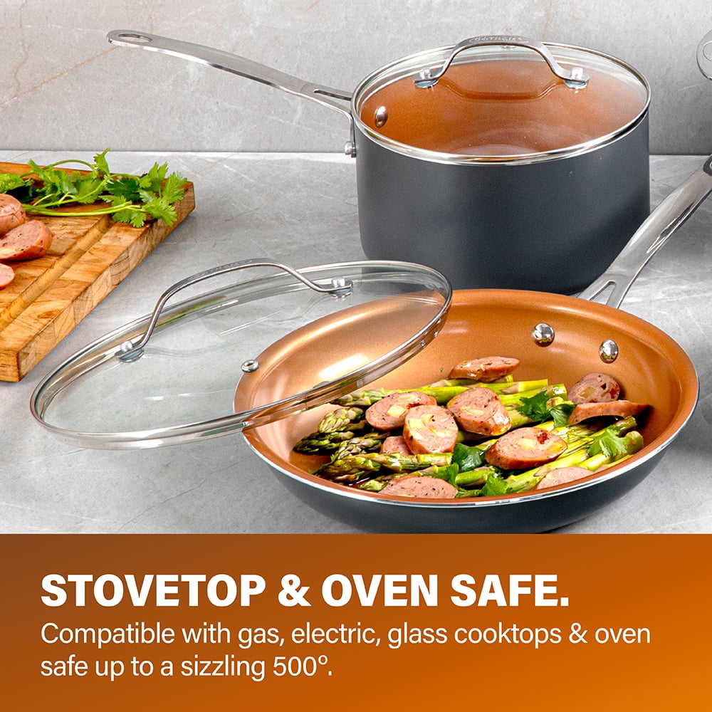 32 Pcs Nonstick Cookware Bakeware and Food Storage Set W953618