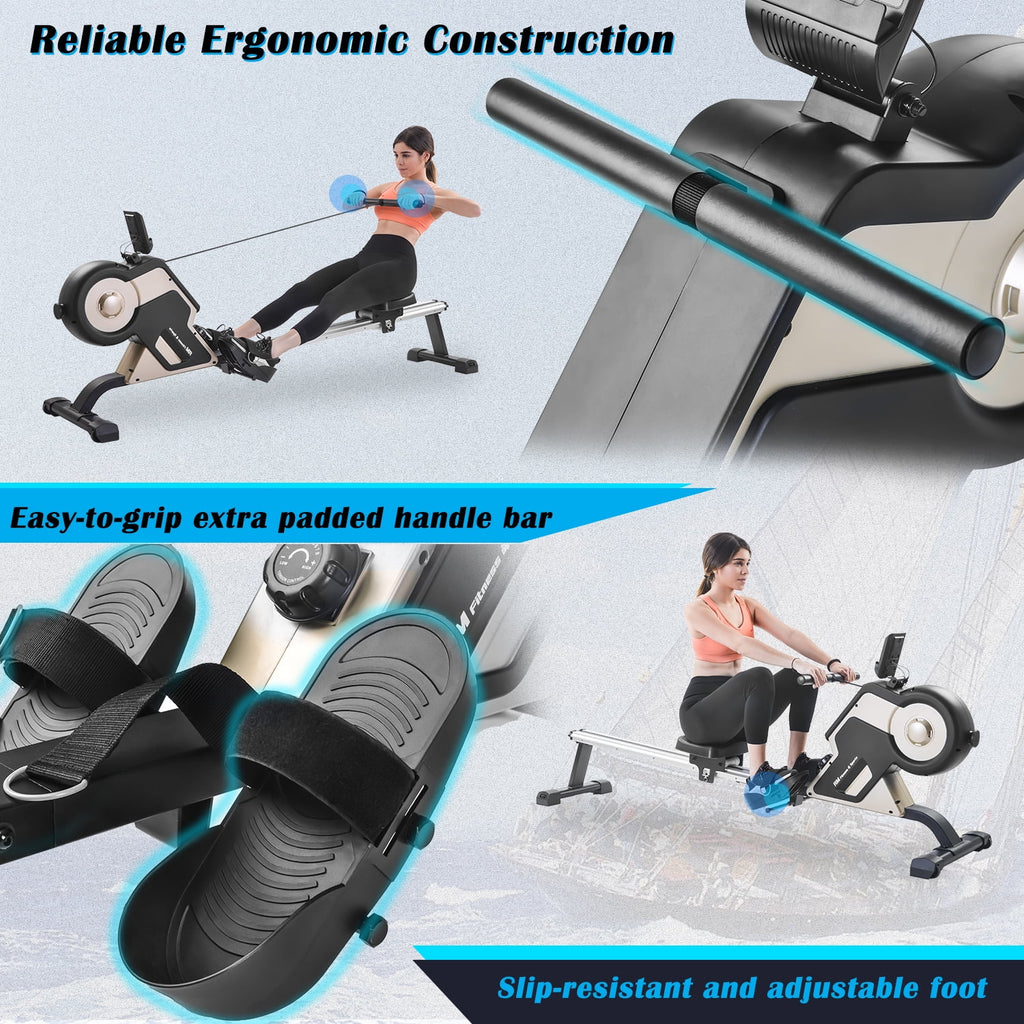 Rowing Machine with 12 Levels of Adjustable Resistance T9050
