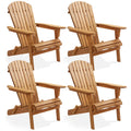 Set of 4 Cedar Wood Folding Adirondack Chairs T908
