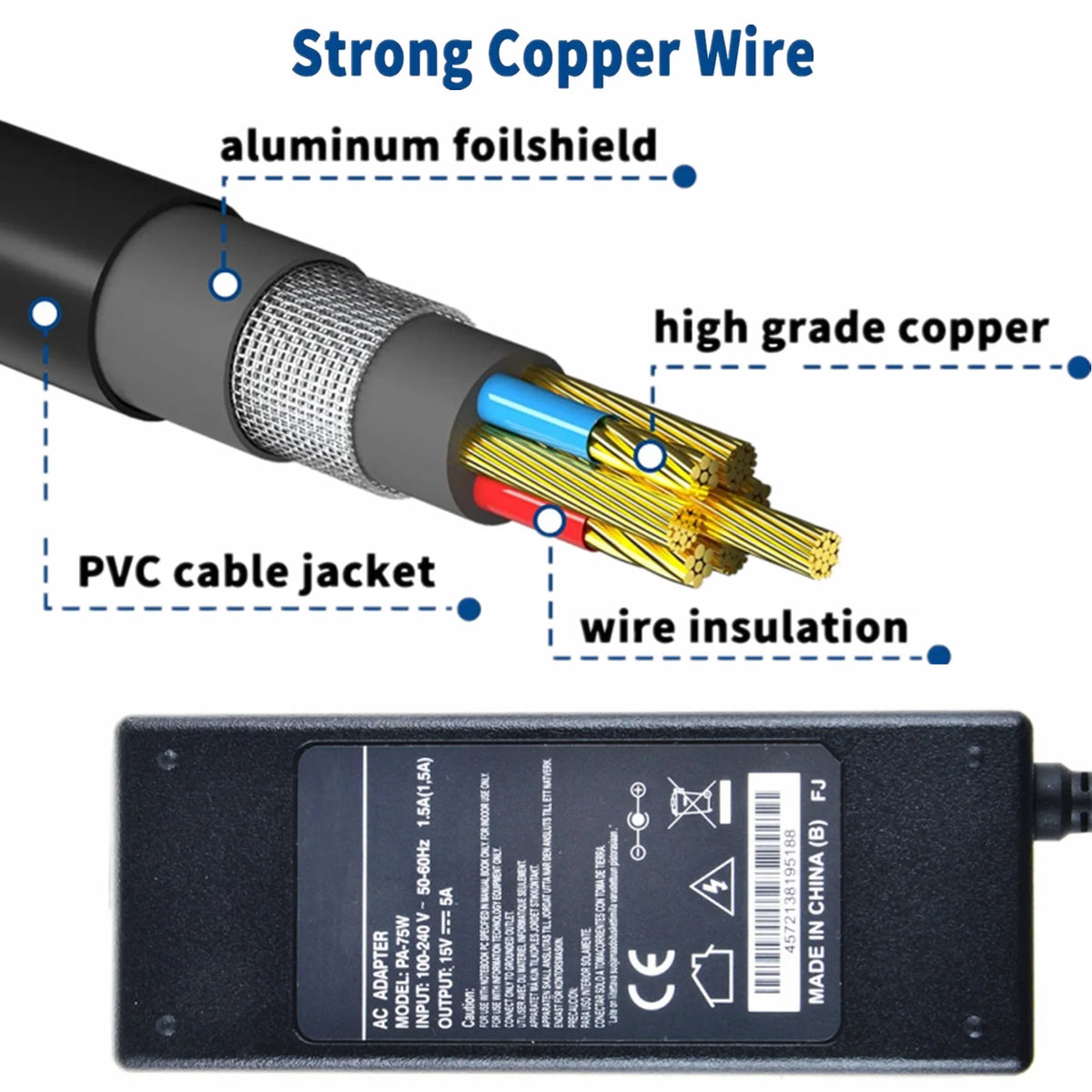 Compatible AC / DC Adapter Replacement for 19 Touchscreen LCD Monitor Power B272