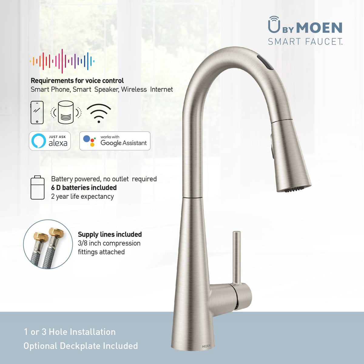 Matte Black One-Handle Pulldown Kitchen Faucet C1207