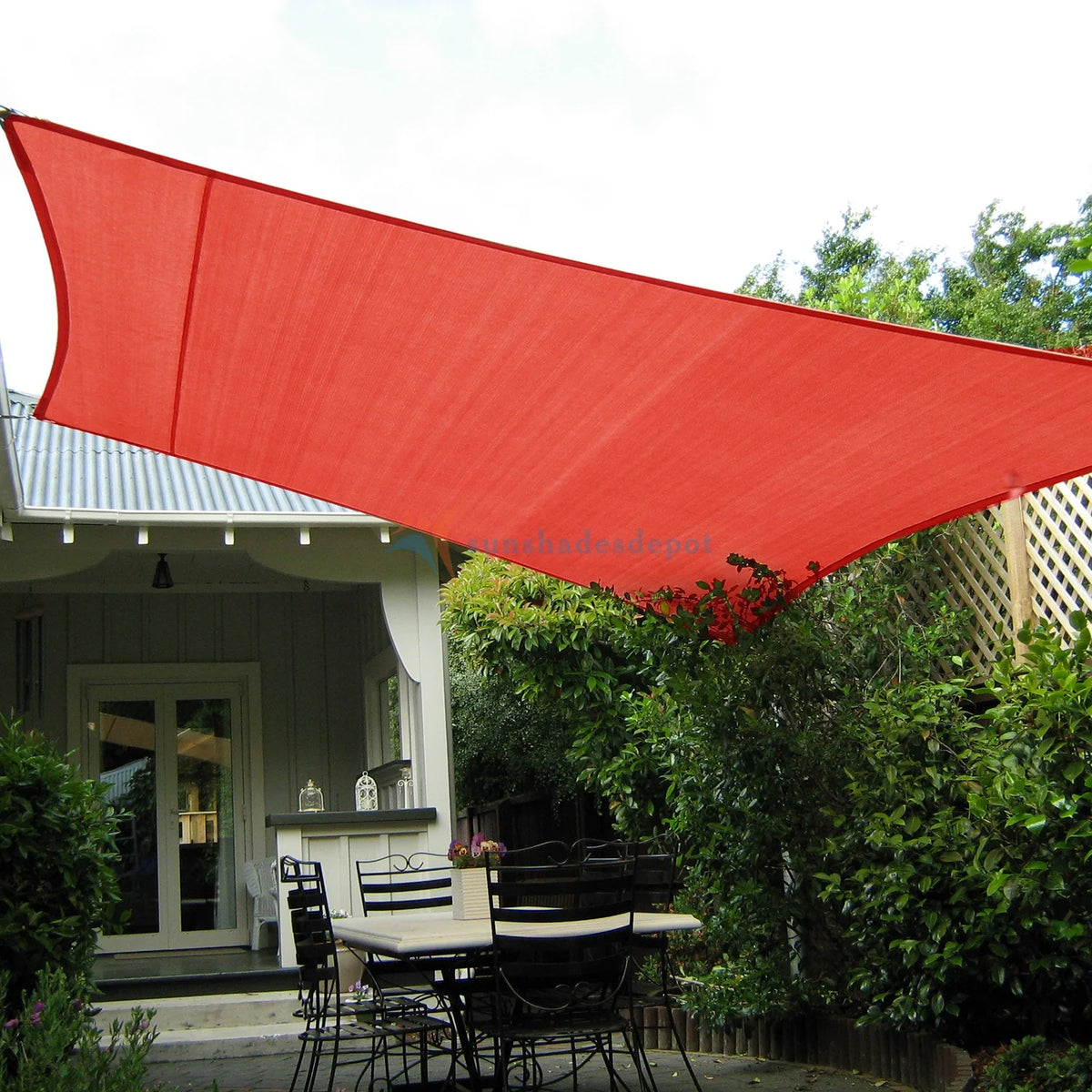 Beige Rectangle Sun Shade Sail Canopy O38784