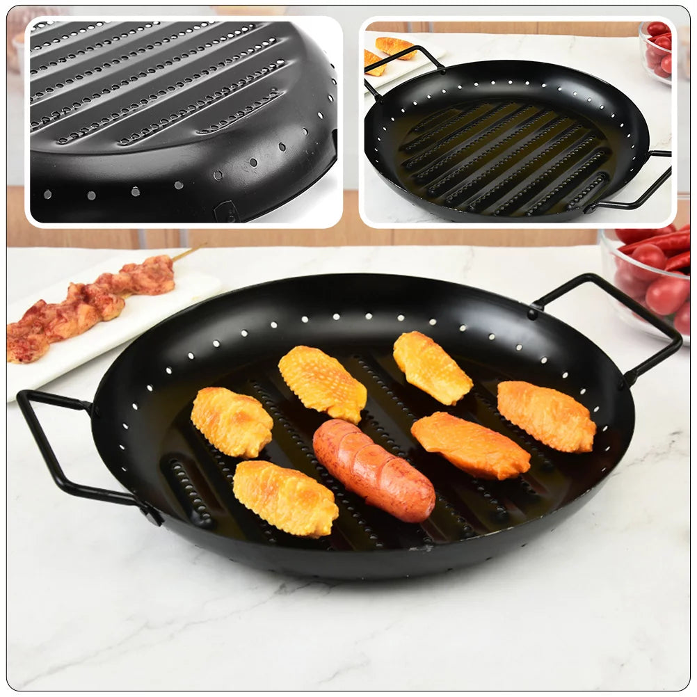 Grill Pan Korean Bbq Tray Griddle Stovetop Non Stick V7307