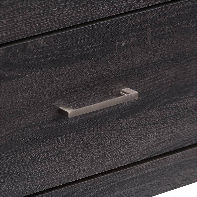 Dark Gray Engineered Wood TV Stand with Closed Storage V2829