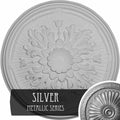 Silver Hand-Painted Ceiling Medallion Q22858