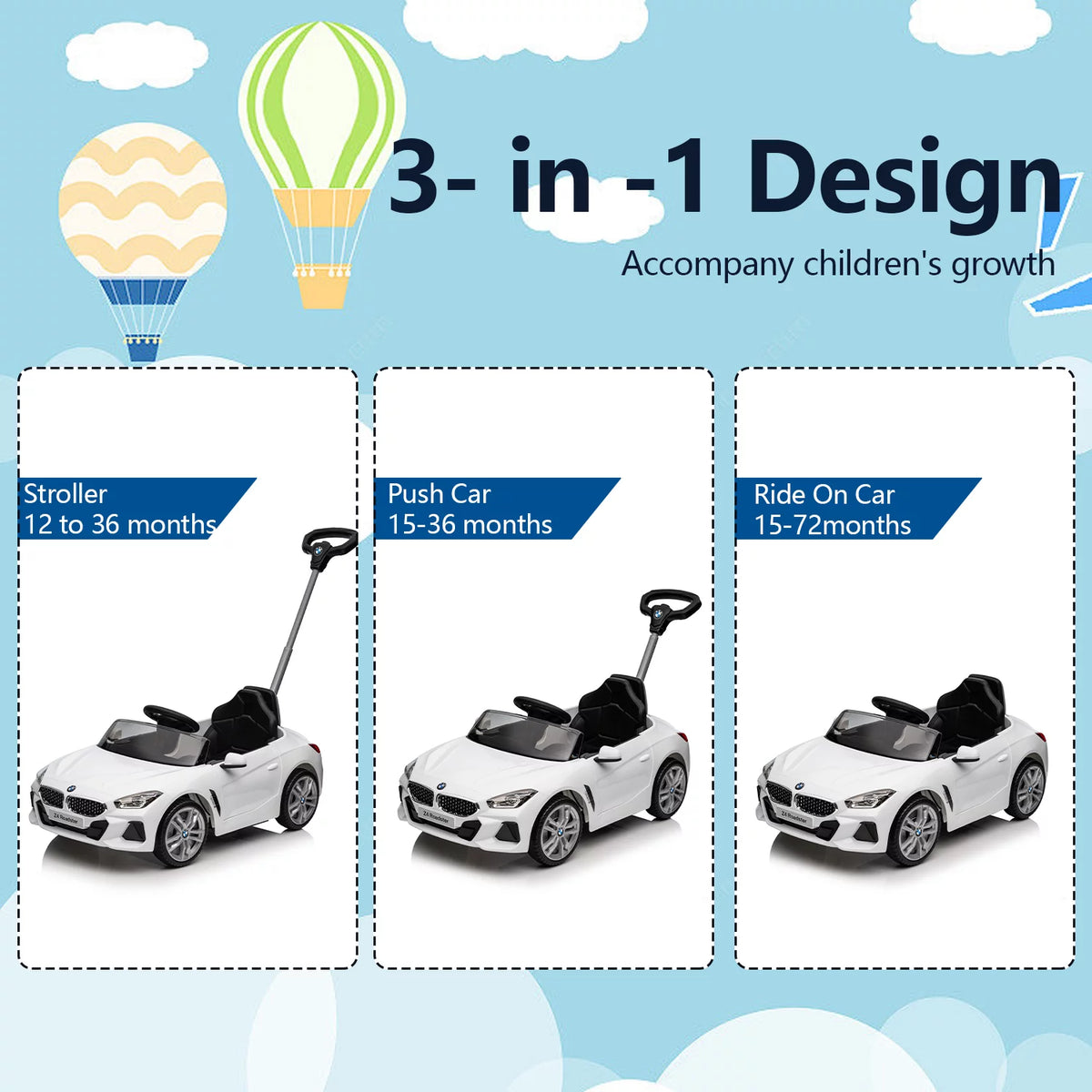 Kids' Push Car with Handle P45294