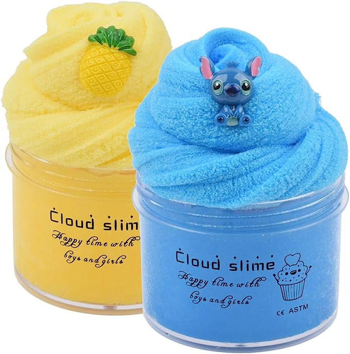 2 Pack Cloud Slime Kit, Non-Sticky Scented DIY Sludge Toy (8oz) O629
