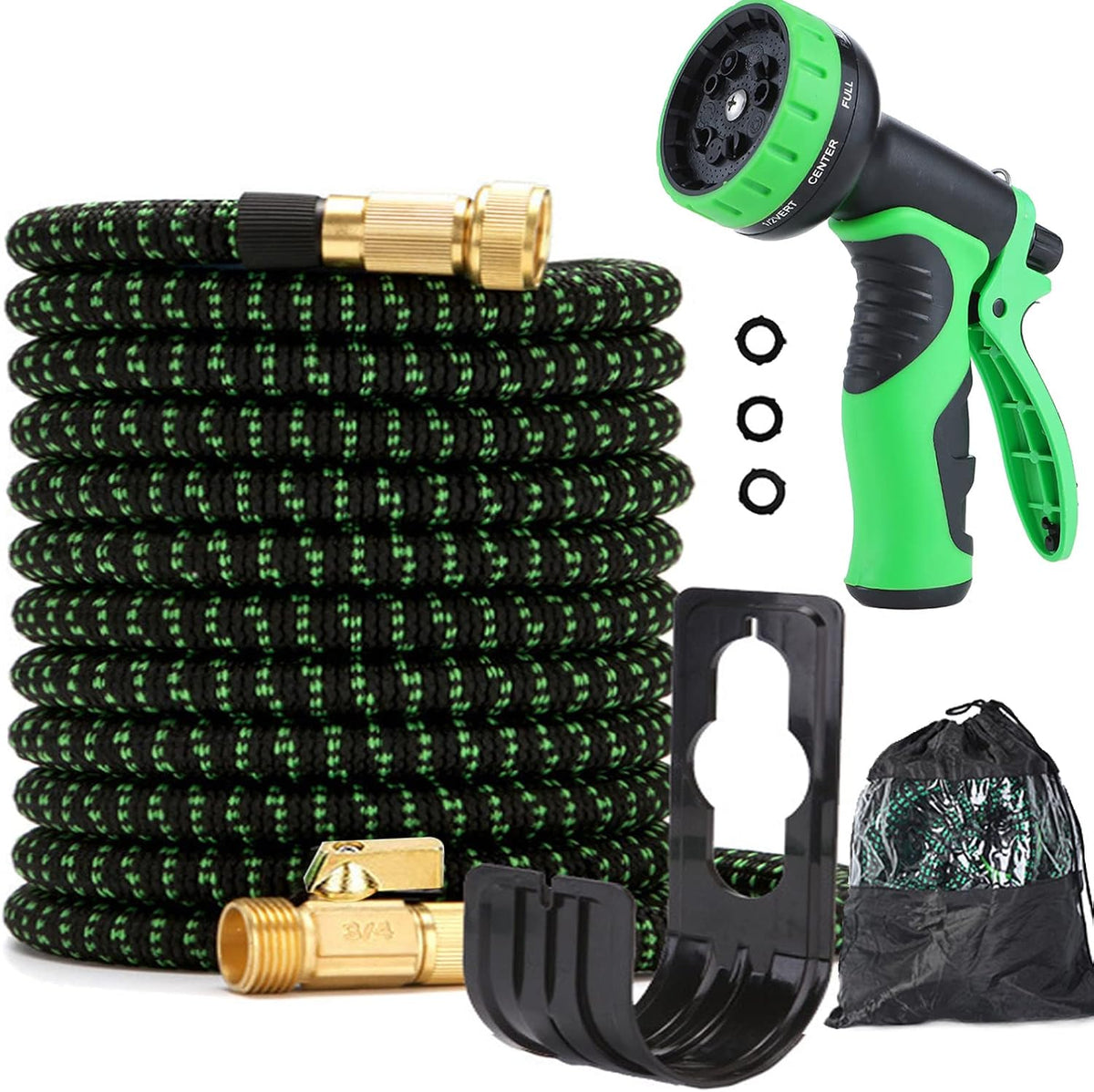 Expandable Garden Hose 75FT Pack of 2 with Spray Nozzle W1769