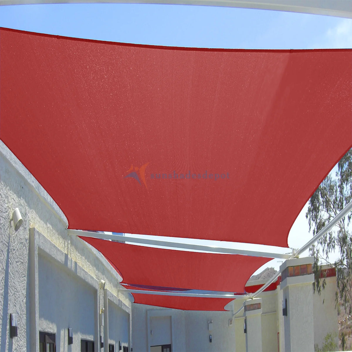 Beige Rectangle Sun Shade Sail Canopy O38784