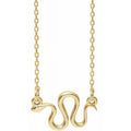 14K Yellow Snake Necklace W17679