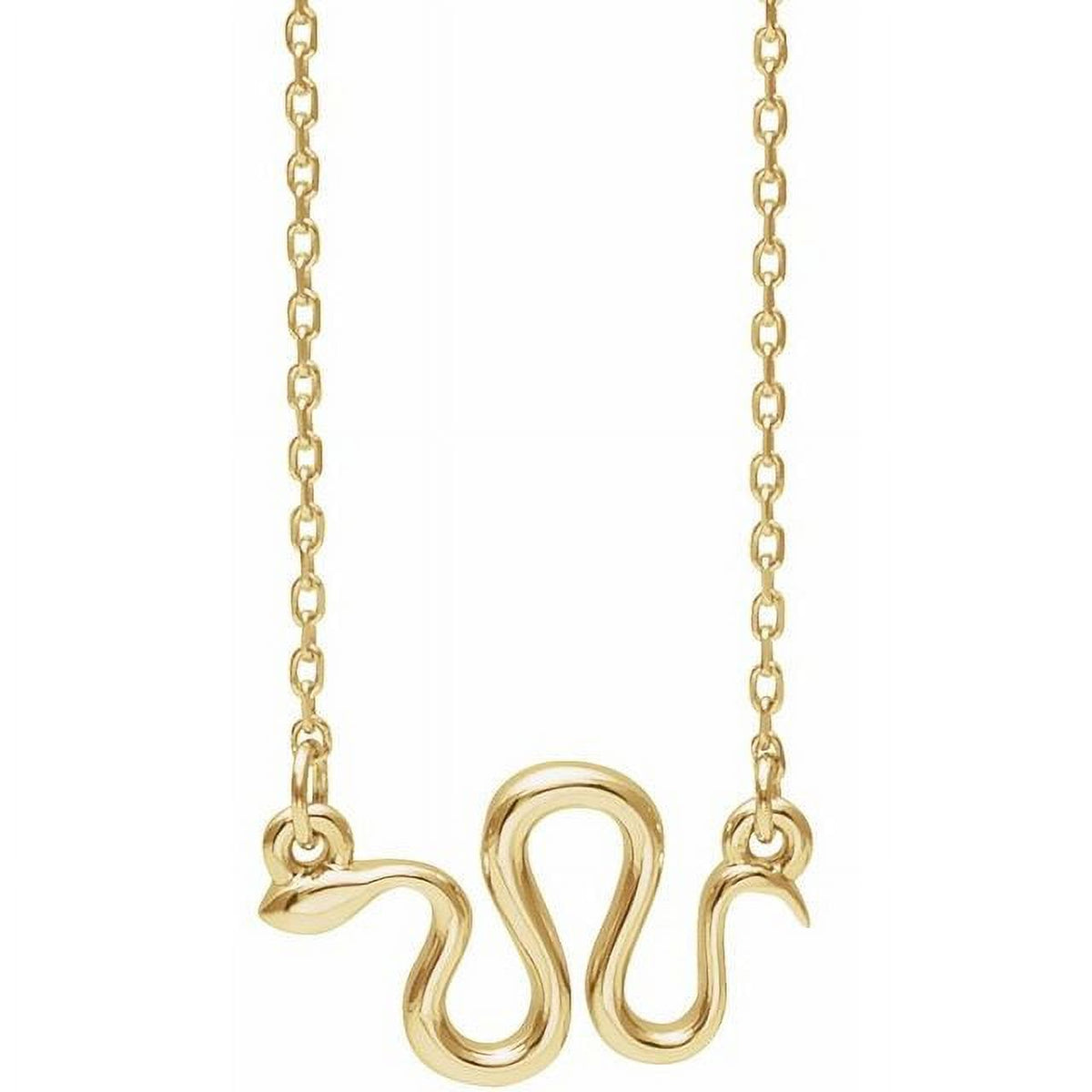 14K Yellow Snake Necklace W17679