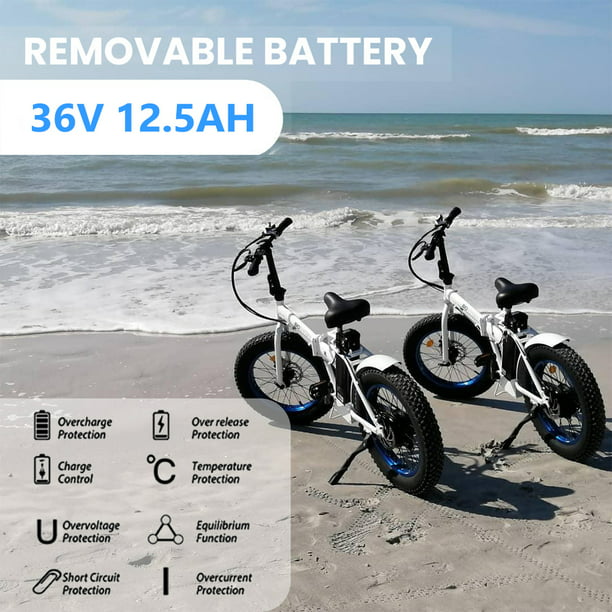 Fat Tire Electric Bike 20" Folding Bicycle 500W 36V Pedal Assist Electric Bicycle C5312