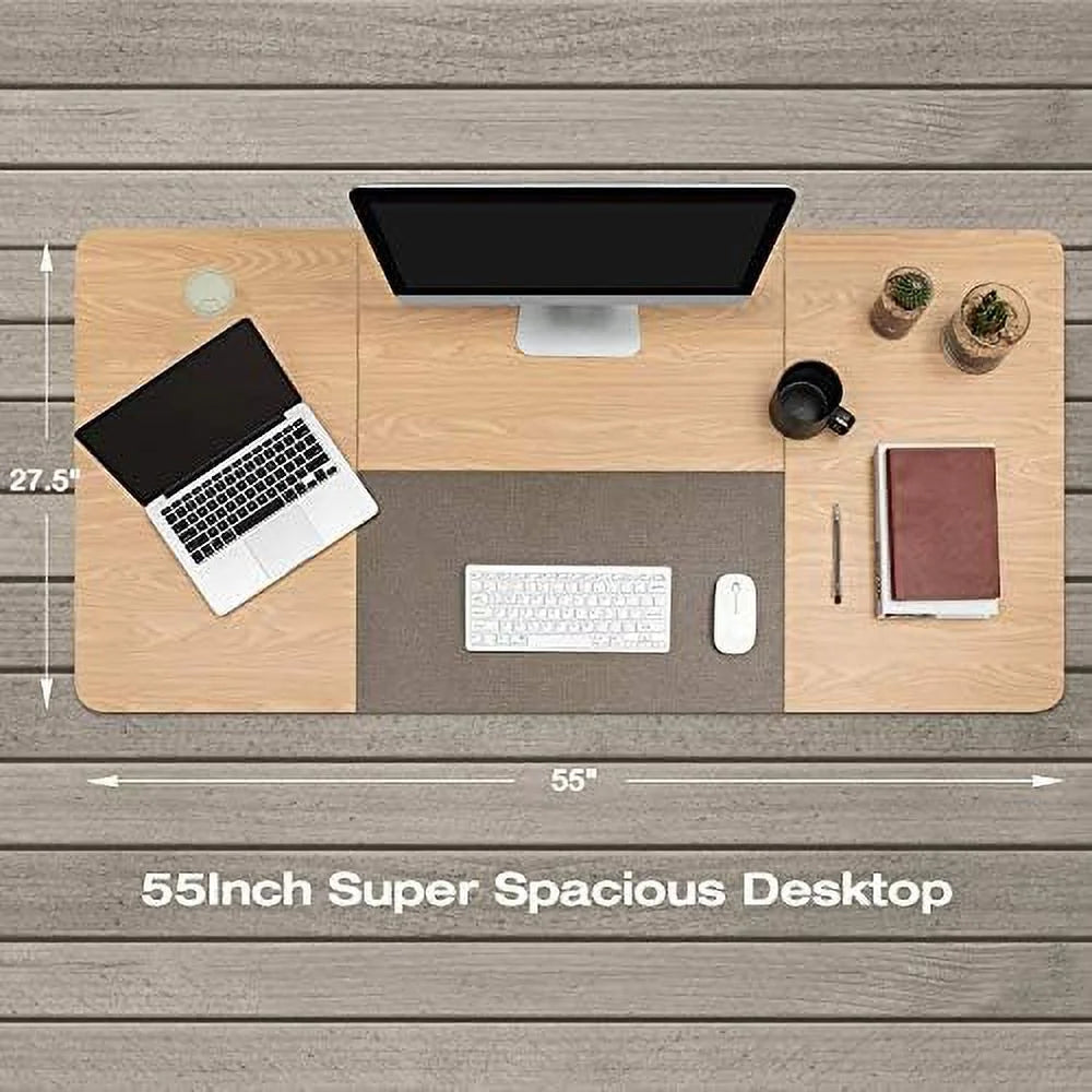 Height Adjustable Electric Standing Desk 55 x 28 Inches White L62138