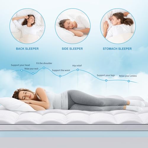 Queen Size 4 Inch Dual Layer Memory Foam Mattress Topper H317