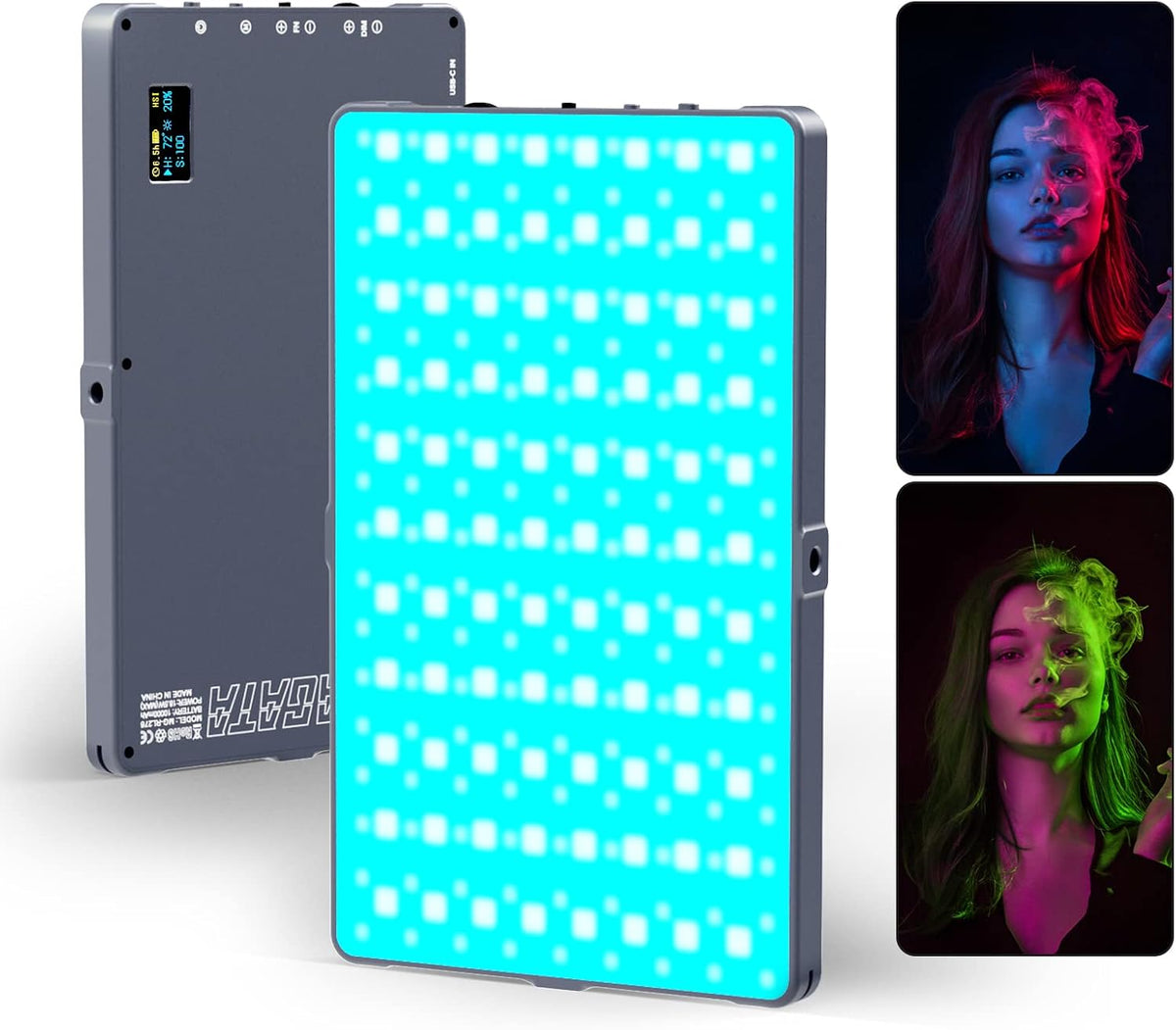24W RGB LED Video Light with 20000mAh Battery, CRI≥96 3200-5600K Bi-Color X643