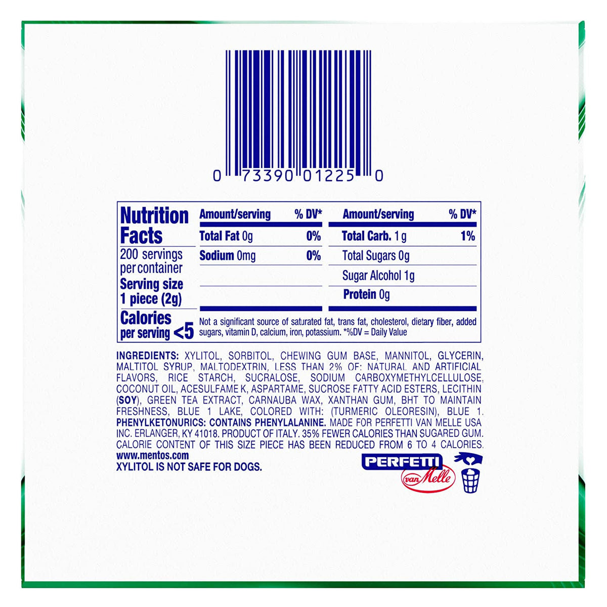 Mentos Pure Fresh Spearmint Gum G728