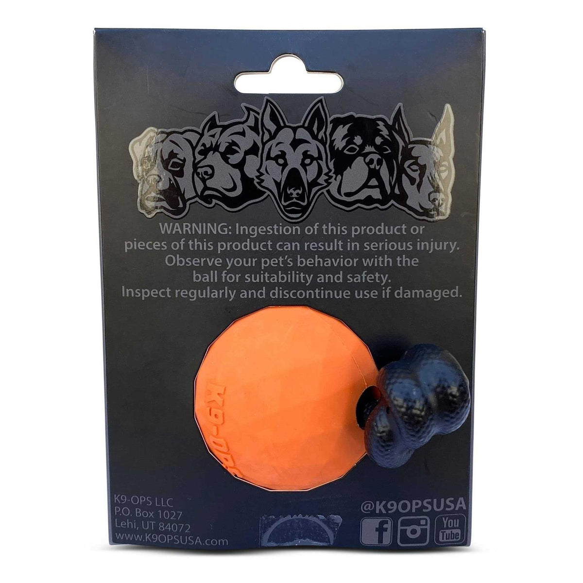 Dog Ball on a Rope Solid Rubber Tug Toy H5890