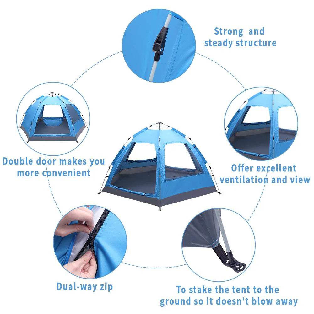 Automatic Waterproof Camping Tent for 3-4 Person E96657
