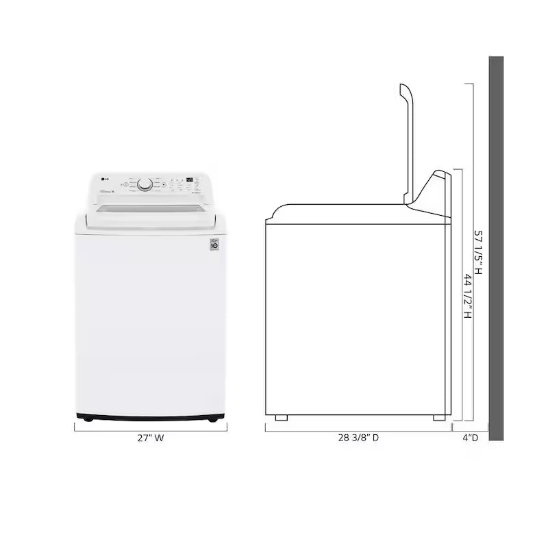 4.5 Cu. Ft. Top Load Washer in White L7249