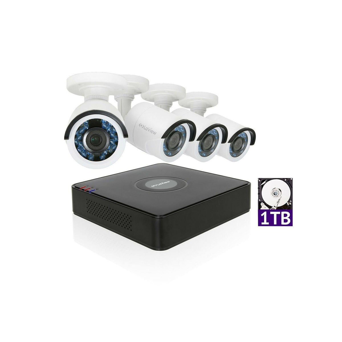 1080p HD 4CH Security Camera System with 1TB HDD Y941