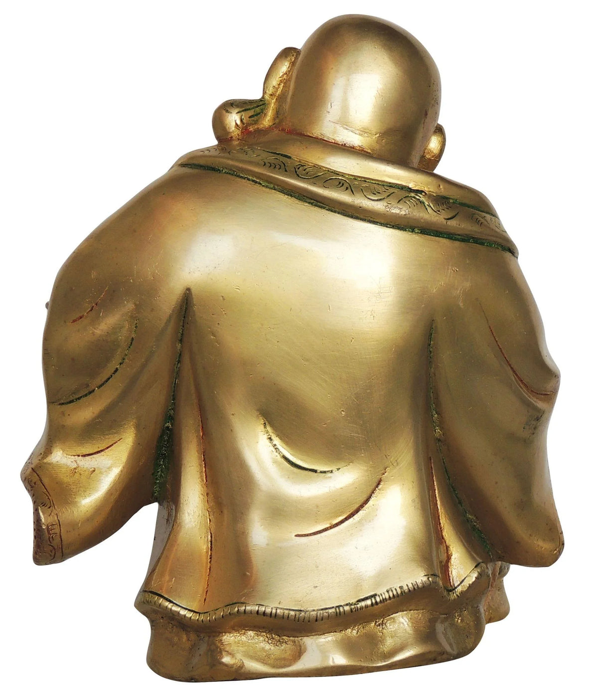 Brass Laughing Budha Idol Statue C985