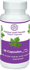 Papaya Leaf Powder 340mg Capsules Vegan Non-GMO Dietary Supplement I6623