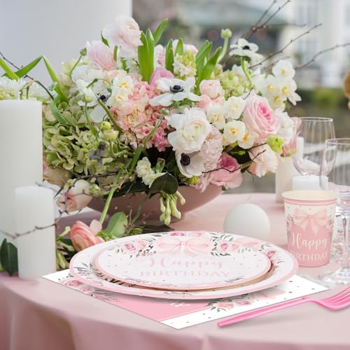 350 Pcs Disposable Paper Plates Napkins Cups Tableware Set for 50 Guests K623