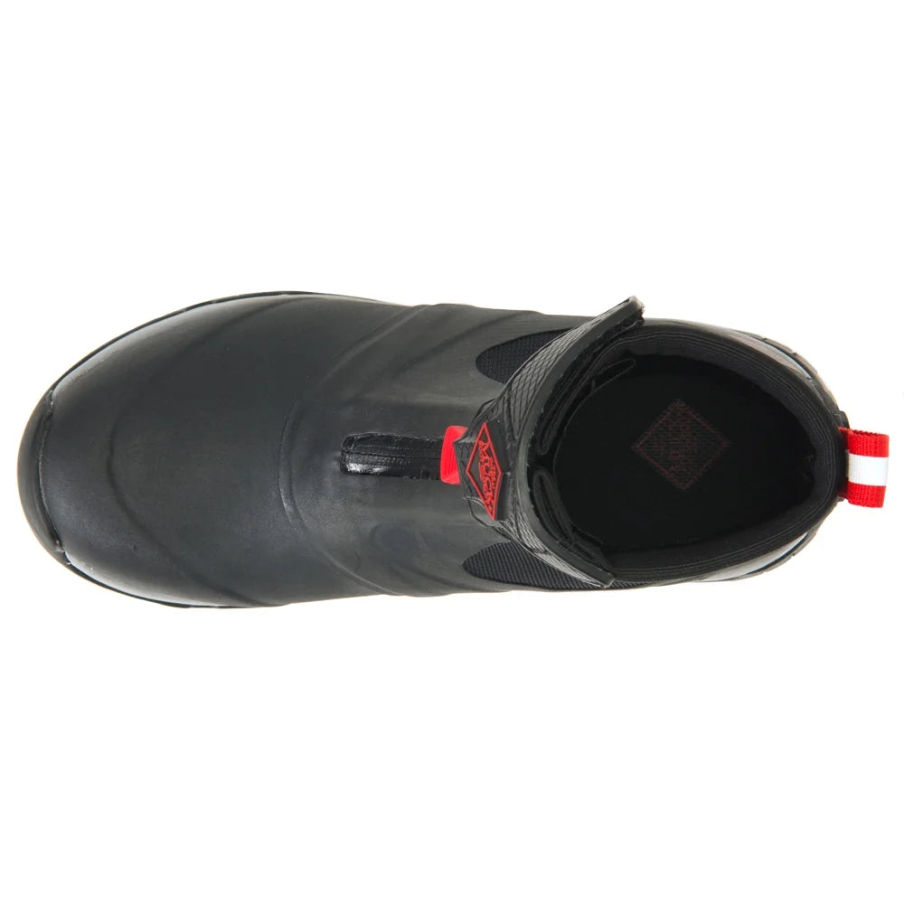 Black Gray Red Mid Zip Boots U9357