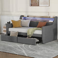 Gray Twin Daybed with Storage Drawers J234696
