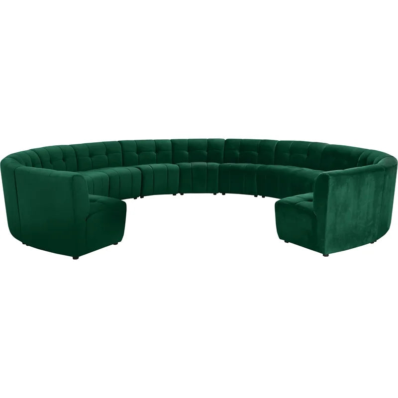 Green Velvet Sectional Sofa F205730